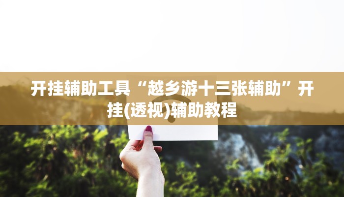 开挂辅助工具“越乡游十三张辅助”开挂(透视)辅助教程