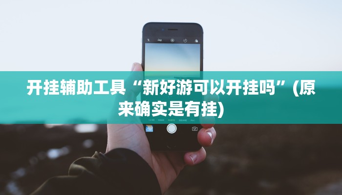 开挂辅助工具“新好游可以开挂吗”(原来确实是有挂)