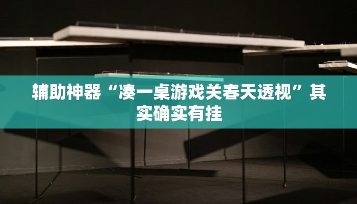 辅助神器“凑一桌游戏关春天透视”其实确实有挂