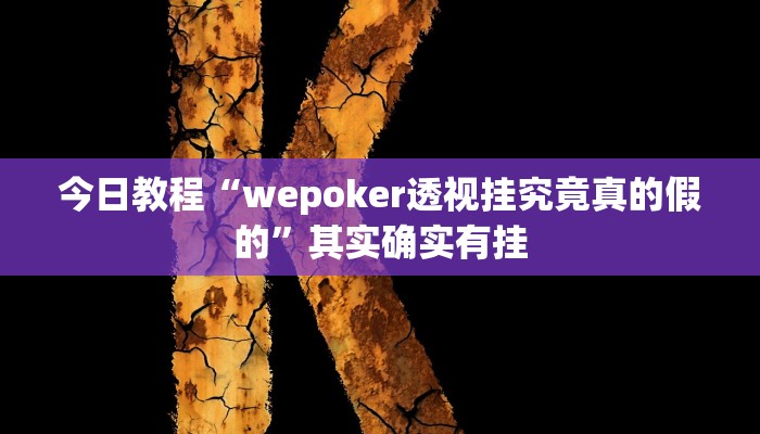 今日教程“wepoker透视挂究竟真的假的”其实确实有挂