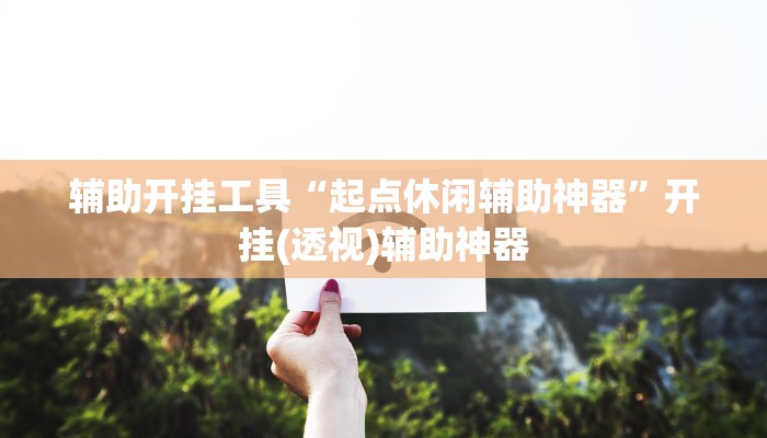 辅助开挂工具“起点休闲辅助神器”开挂(透视)辅助神器