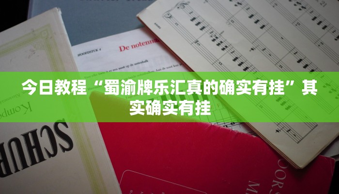 今日教程“蜀渝牌乐汇真的确实有挂”其实确实有挂