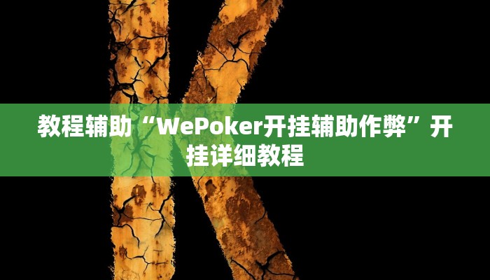 教程辅助“WePoker开挂辅助作弊”开挂详细教程