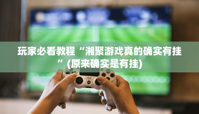 玩家必看教程“湘聚游戏真的确实有挂”(原来确实是有挂)