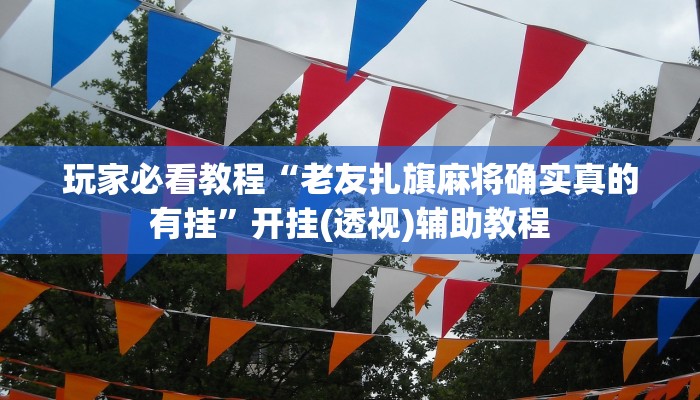 玩家必看教程“老友扎旗麻将确实真的有挂”开挂(透视)辅助教程