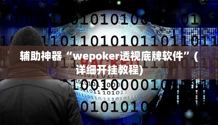 辅助神器“wepoker透视底牌软件”(详细开挂教程)