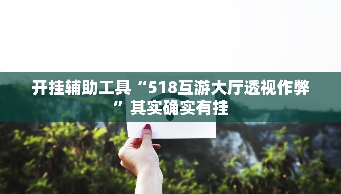 开挂辅助工具“518互游大厅透视作弊”其实确实有挂