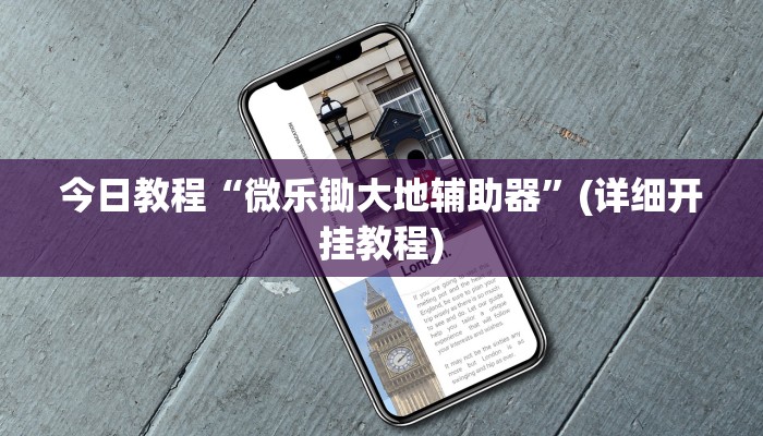 今日教程“微乐锄大地辅助器”(详细开挂教程)