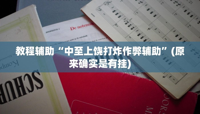 教程辅助“中至上饶打炸作弊辅助”(原来确实是有挂)