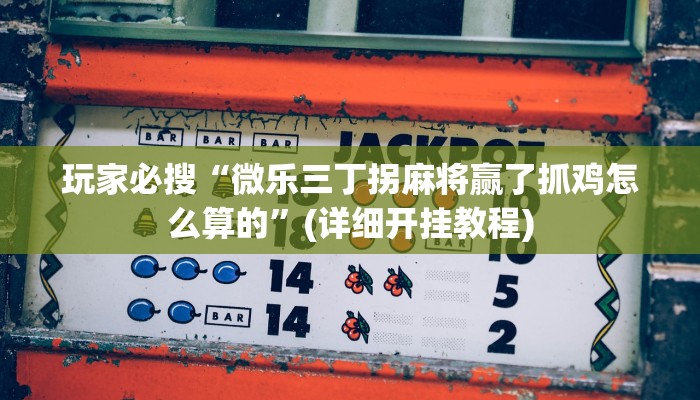 玩家必搜“微乐三丁拐麻将赢了抓鸡怎么算的”(详细开挂教程)