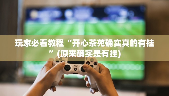 玩家必看教程“开心茶苑确实真的有挂”(原来确实是有挂)