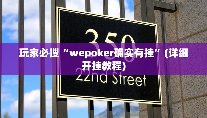 玩家必搜“wepoker确实有挂”(详细开挂教程)