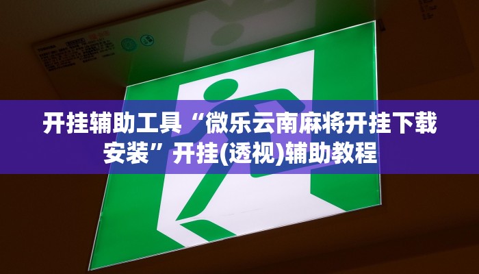 开挂辅助工具“微乐云南麻将开挂下载安装”开挂(透视)辅助教程