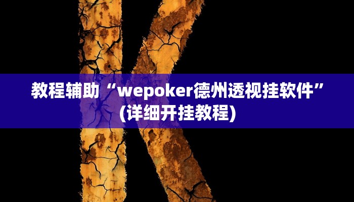 教程辅助“wepoker德州透视挂软件”(详细开挂教程)