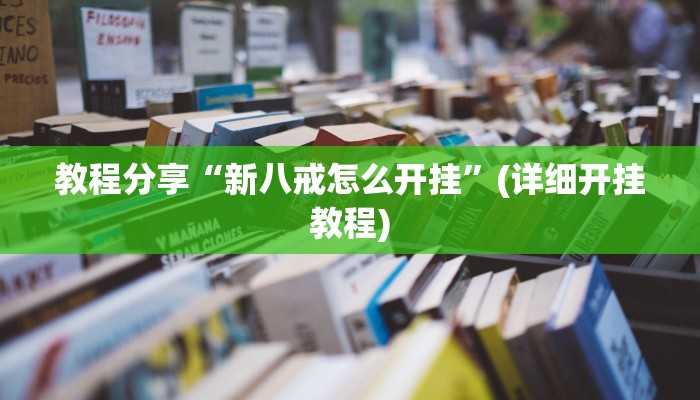 教程分享“新八戒怎么开挂”(详细开挂教程)