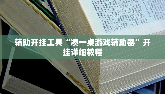 辅助开挂工具“凑一桌游戏辅助器”开挂详细教程