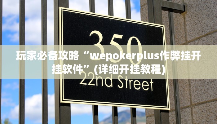 玩家必备攻略“wepokerplus作弊挂开挂软件”(详细开挂教程)