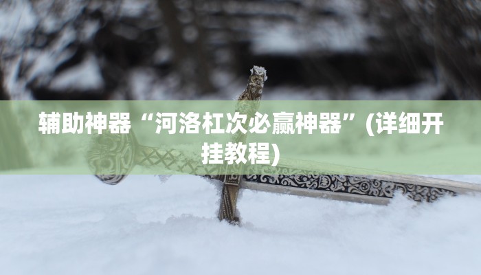 辅助神器“河洛杠次必赢神器”(详细开挂教程)