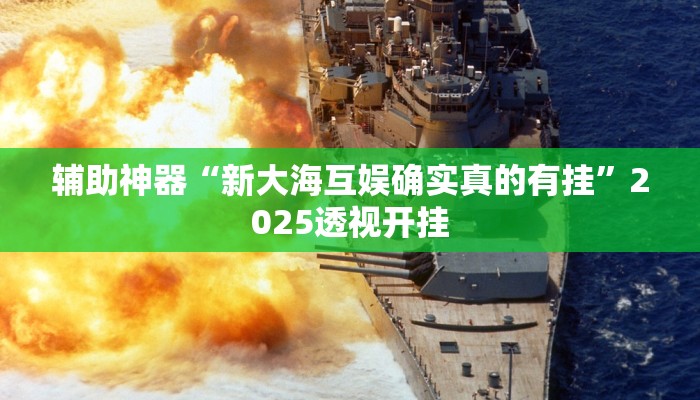 辅助神器“新大海互娱确实真的有挂”2025透视开挂