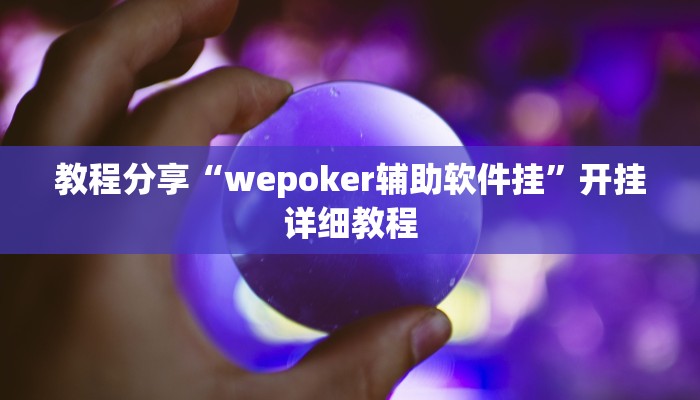 教程分享“wepoker辅助软件挂”开挂详细教程